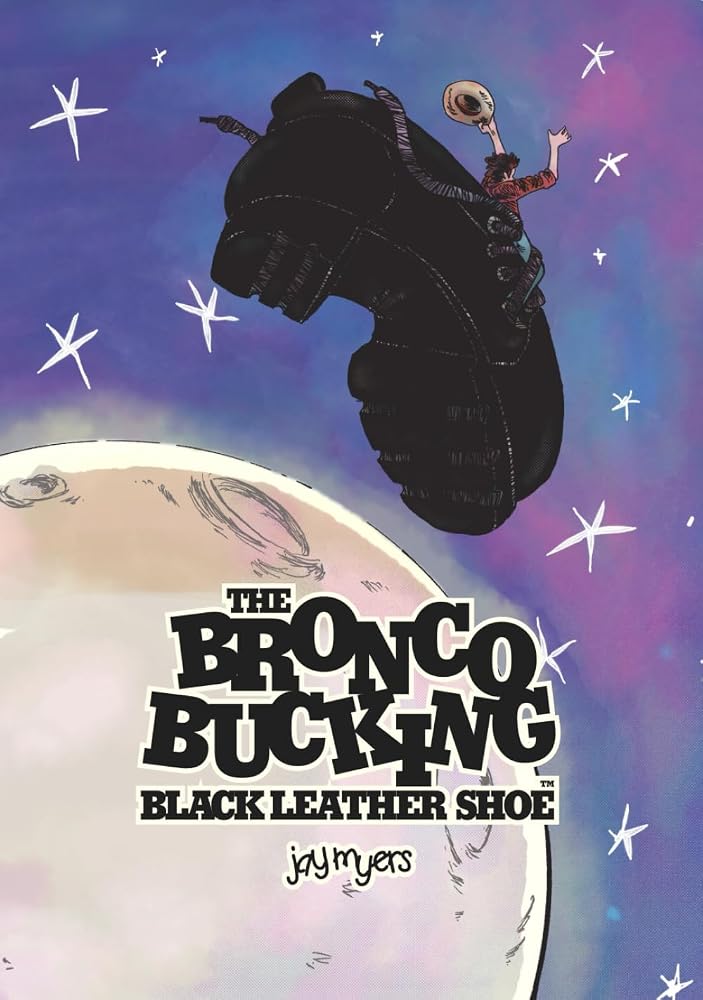 The Bronco Bucking Black Leather Shoe cover image